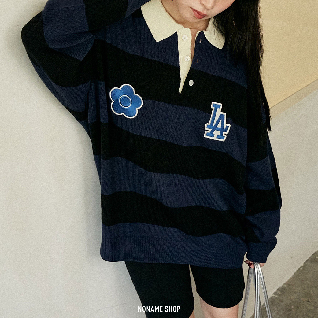 MLB × MARY QUANT 限量 聯名 雛菊 花花 美國職棒大聯盟 針織 長袖 三色 (男款)