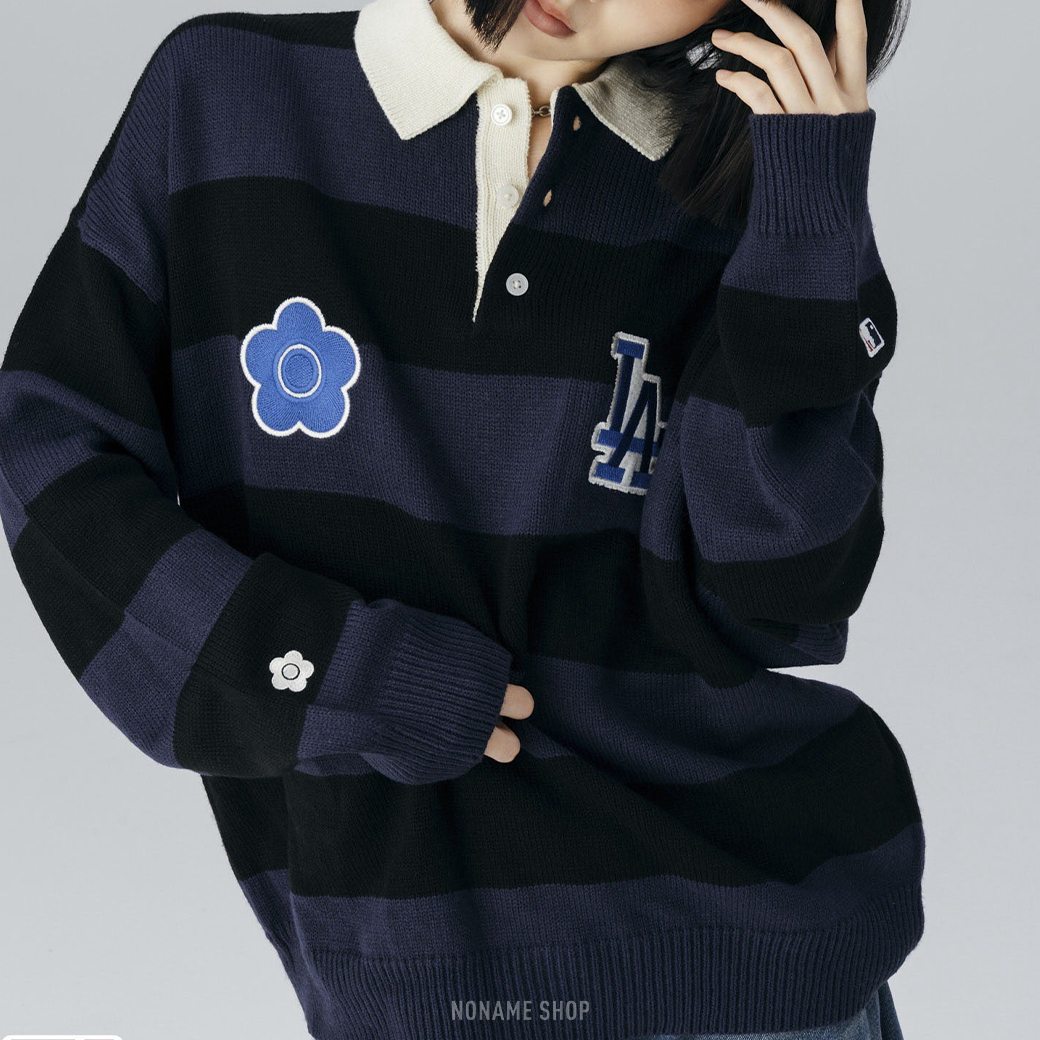 MLB × MARY QUANT 限量 聯名 雛菊 花花 美國職棒大聯盟 針織 長袖 三色 (男款)