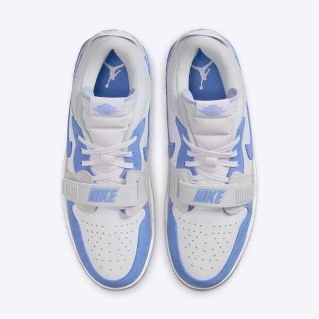 NIKE 籃球鞋 AIR JORDAN LEGACY 312 LOW 白水藍 北卡 爆裂紋 男 CD7069-141
