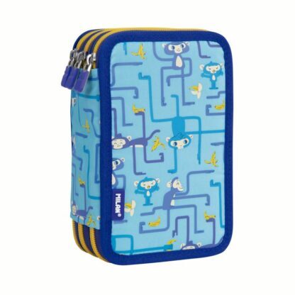 (金屬色鉛筆款)MILAN隨行畫筆袋著走_頑皮香蕉迷宮(3層式)