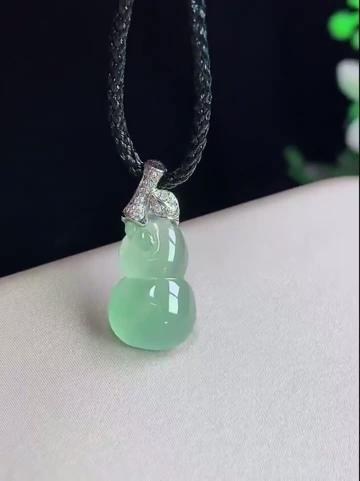 翡翠冰晴葫蘆,天然翡翠A玉, 緬甸玉, Jade, Jadeite