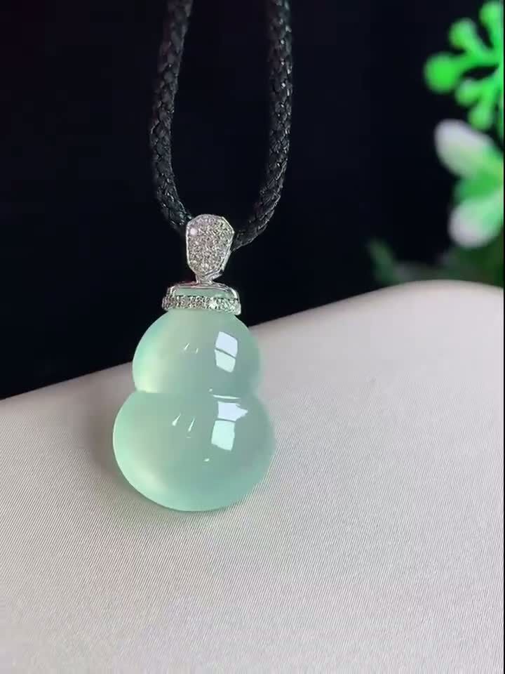 翡翠高冰葫蘆,天然翡翠A玉, 緬甸玉, Jade, Jadeite
