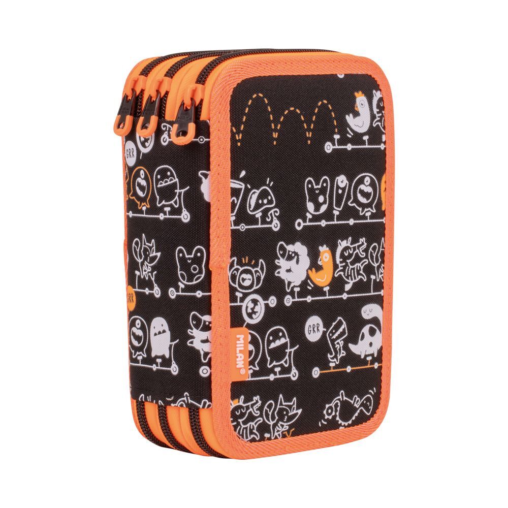 (金屬色鉛筆款)MILAN隨行畫筆袋著走_協力車小夥伴(3層式)