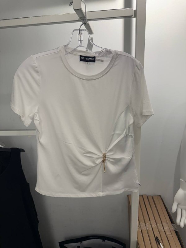 [U] KARL LAGERFELD SOFT WHITE KARL PIN TEE, L5HH7A25-SW9 (UKL36)