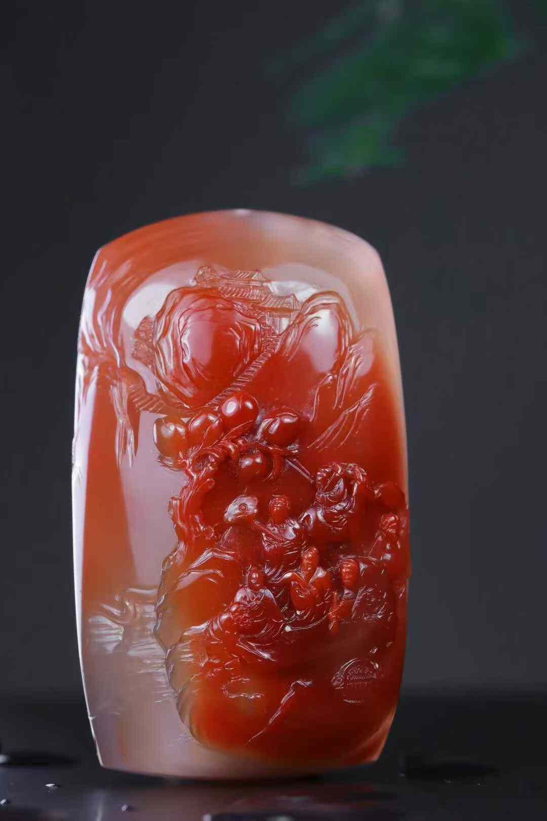 南紅八仙祝壽,天然南紅瑪瑙