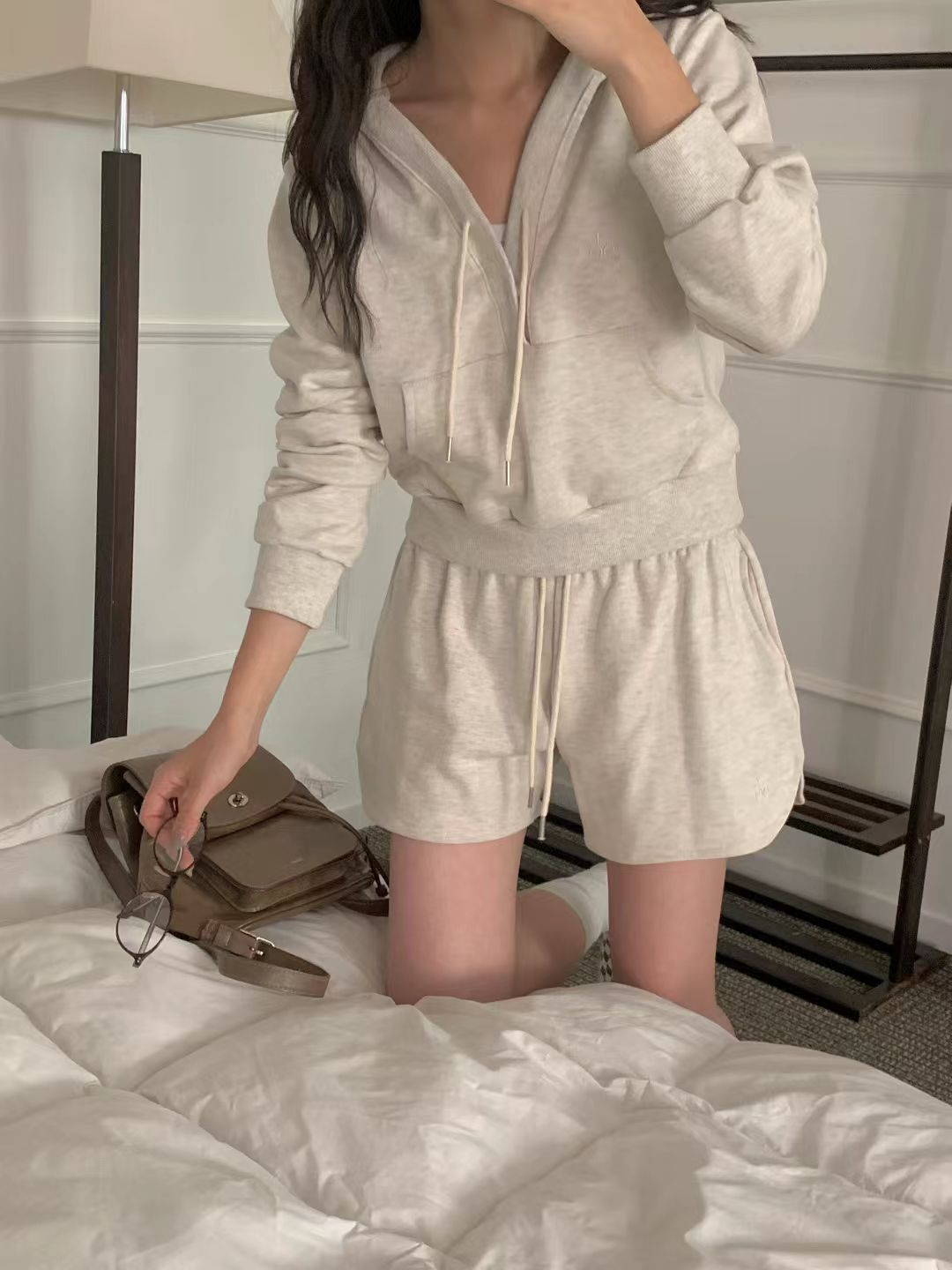 衛衣短褲套裝(燕麥色)
