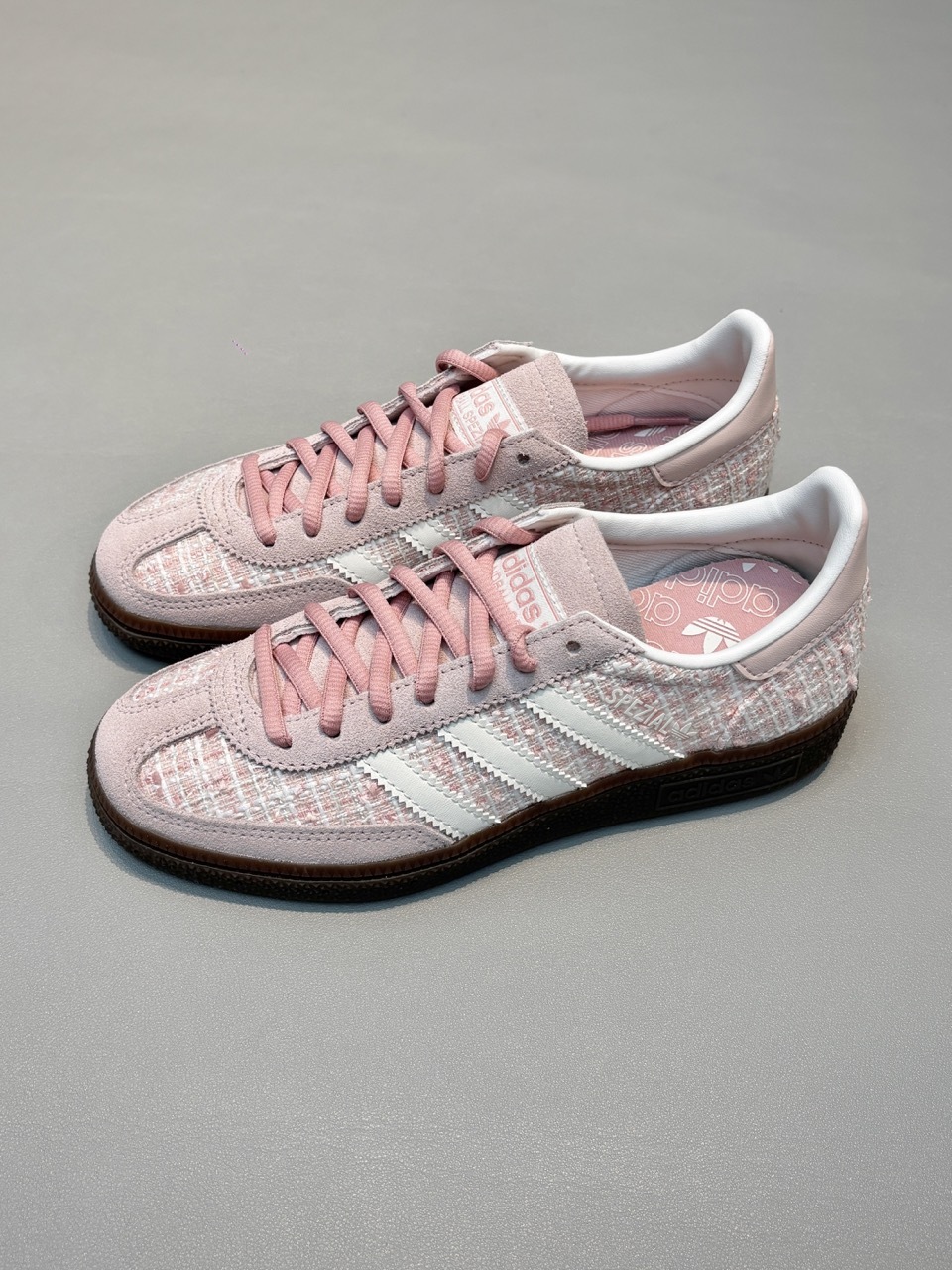 ADIDAS HANDBALL SPEZIAL 小香風 毛呢 蜜桃粉 柔粉 奶油白 米白 焦糖底 女鞋 JR4503 / 調貨