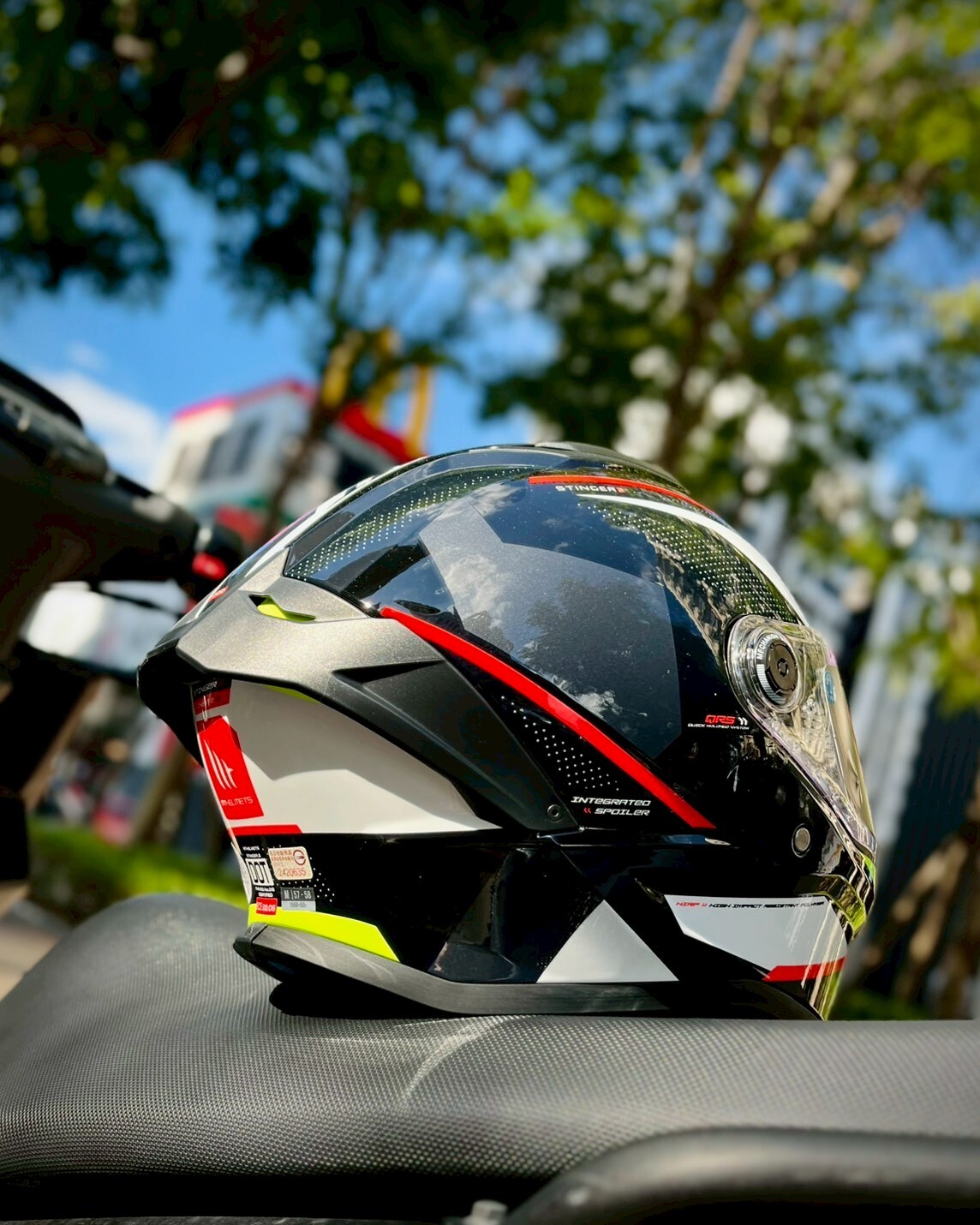 MT Helmet STINGER 2 毒刺2 彩繪 黑白灰切斯特 全罩 亞版