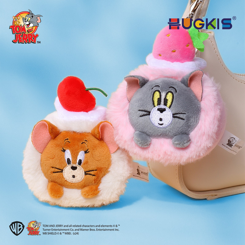 正版湯姆貓與杰利鼠奶油蛋糕捲吊飾