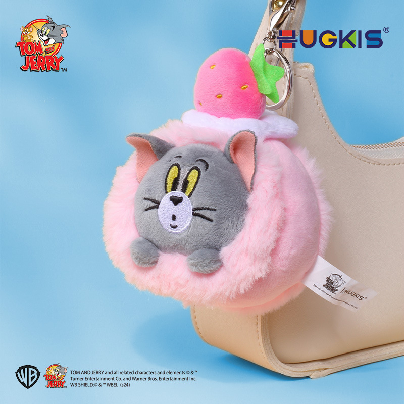 正版湯姆貓與杰利鼠奶油蛋糕捲吊飾