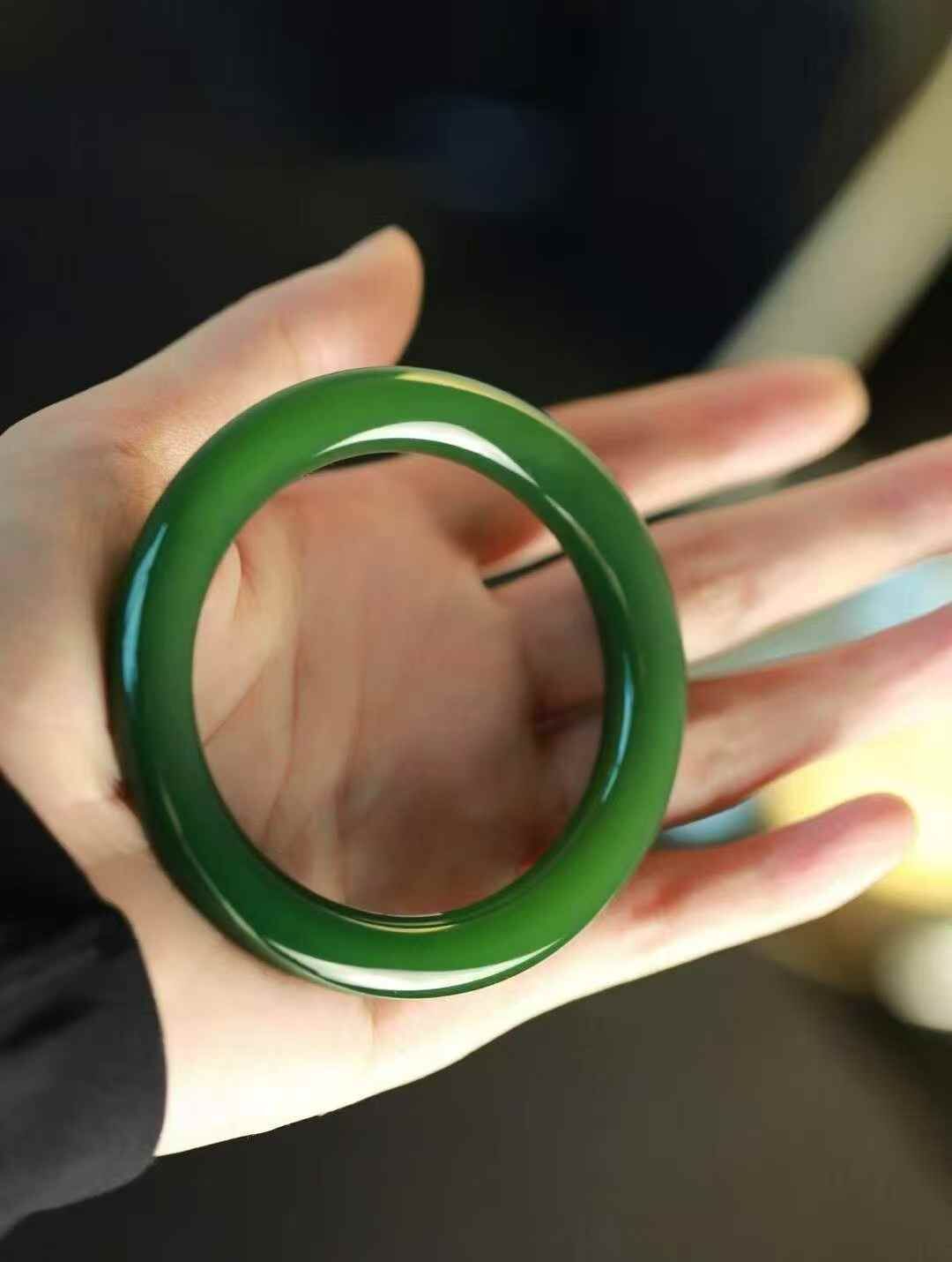 和田玉碧玉老坑種手鐲,天然和田玉軟玉