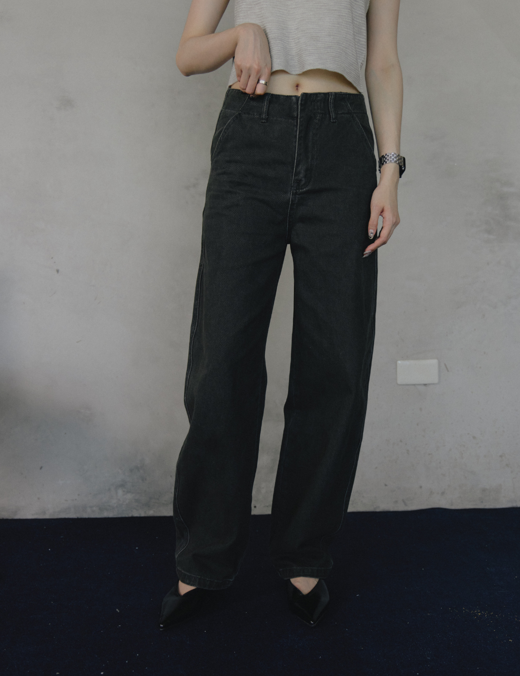 微廓型休閒牛仔長褲（4尺寸）