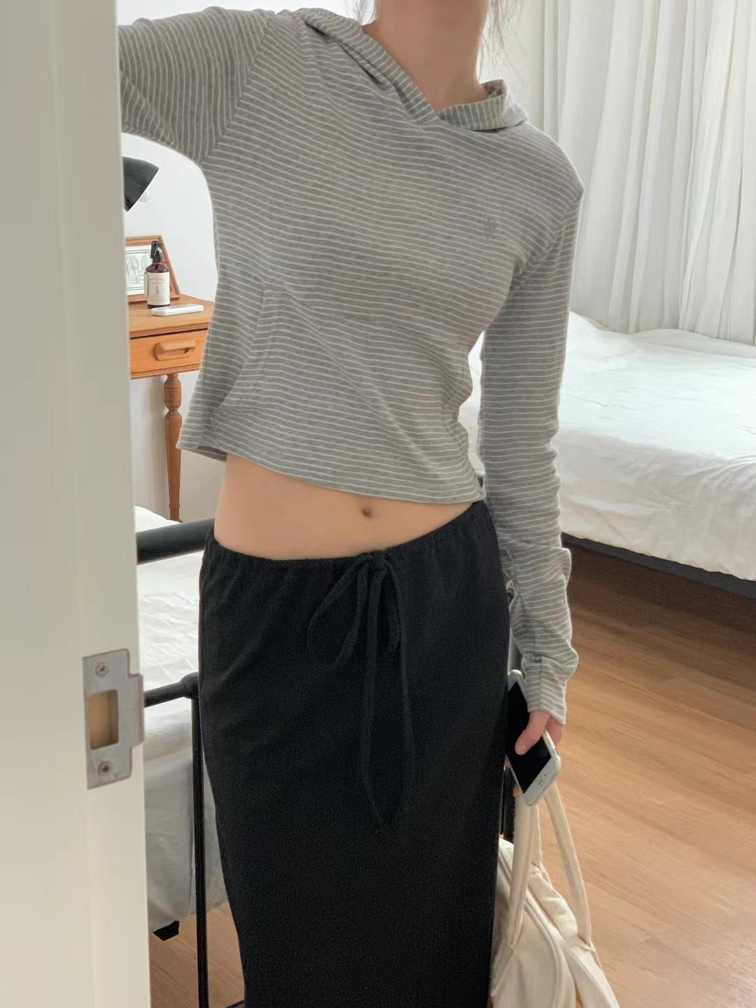 幼橫間有帽上衣(灰色)