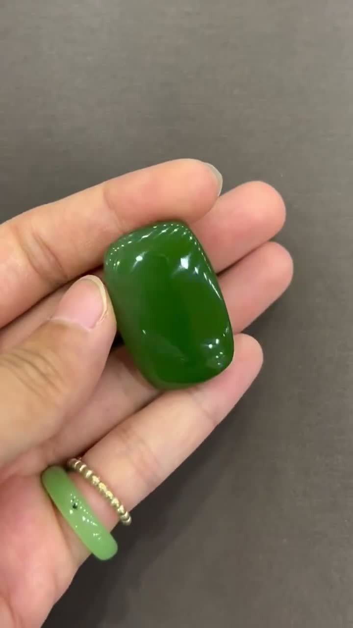 97720 和田玉碧玉菠菜綠平安牌