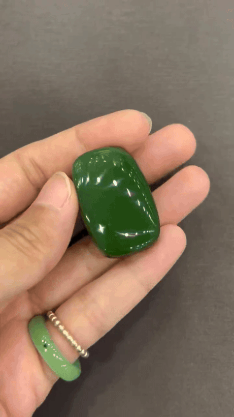 97720 和田玉碧玉菠菜綠平安牌