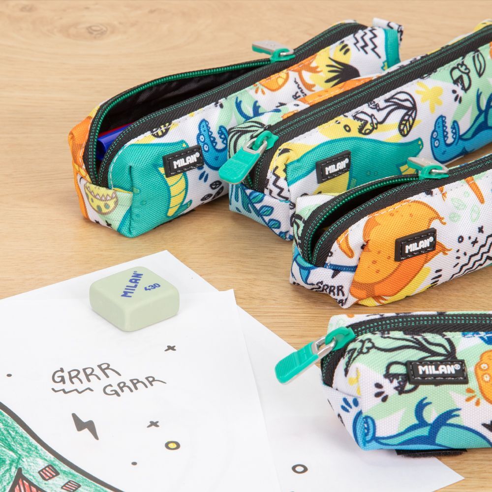 MILAN隨行畫筆袋著走_繽紛侏儸紀(4口)