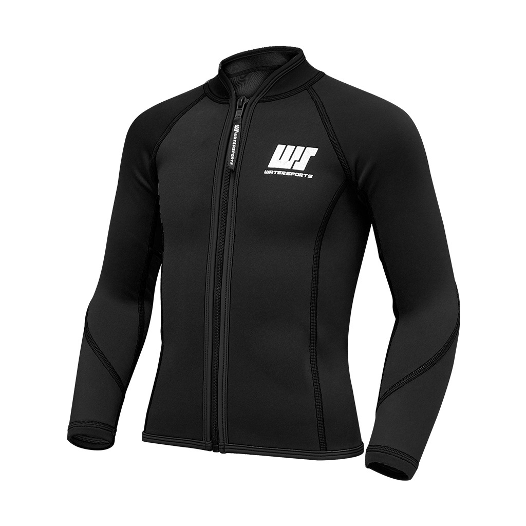 2/1.2mm 兒童 CR  & 抓毛游泳保暖夾克 - 黑