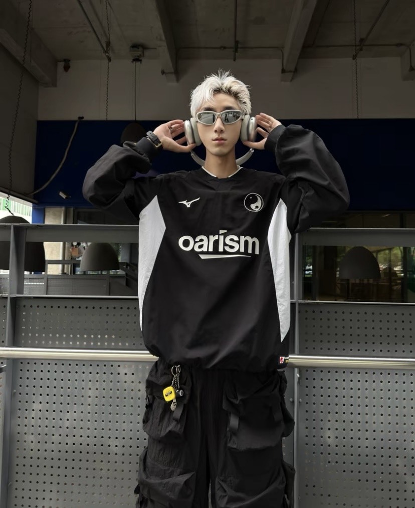 Mizuno x Oarism 美津濃 聯名 復古 寬鬆 球衣 黑色 K2CE56Y3