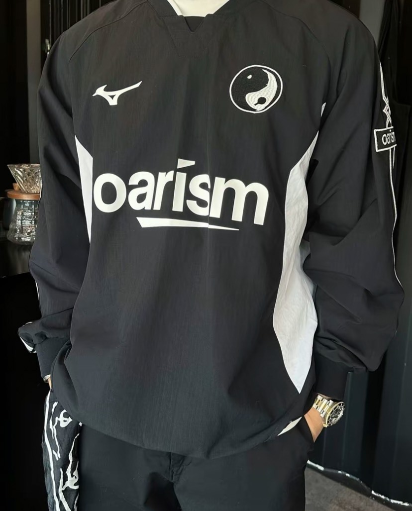 Mizuno x Oarism 美津濃 聯名 復古 寬鬆 球衣 黑色 K2CE56Y3
