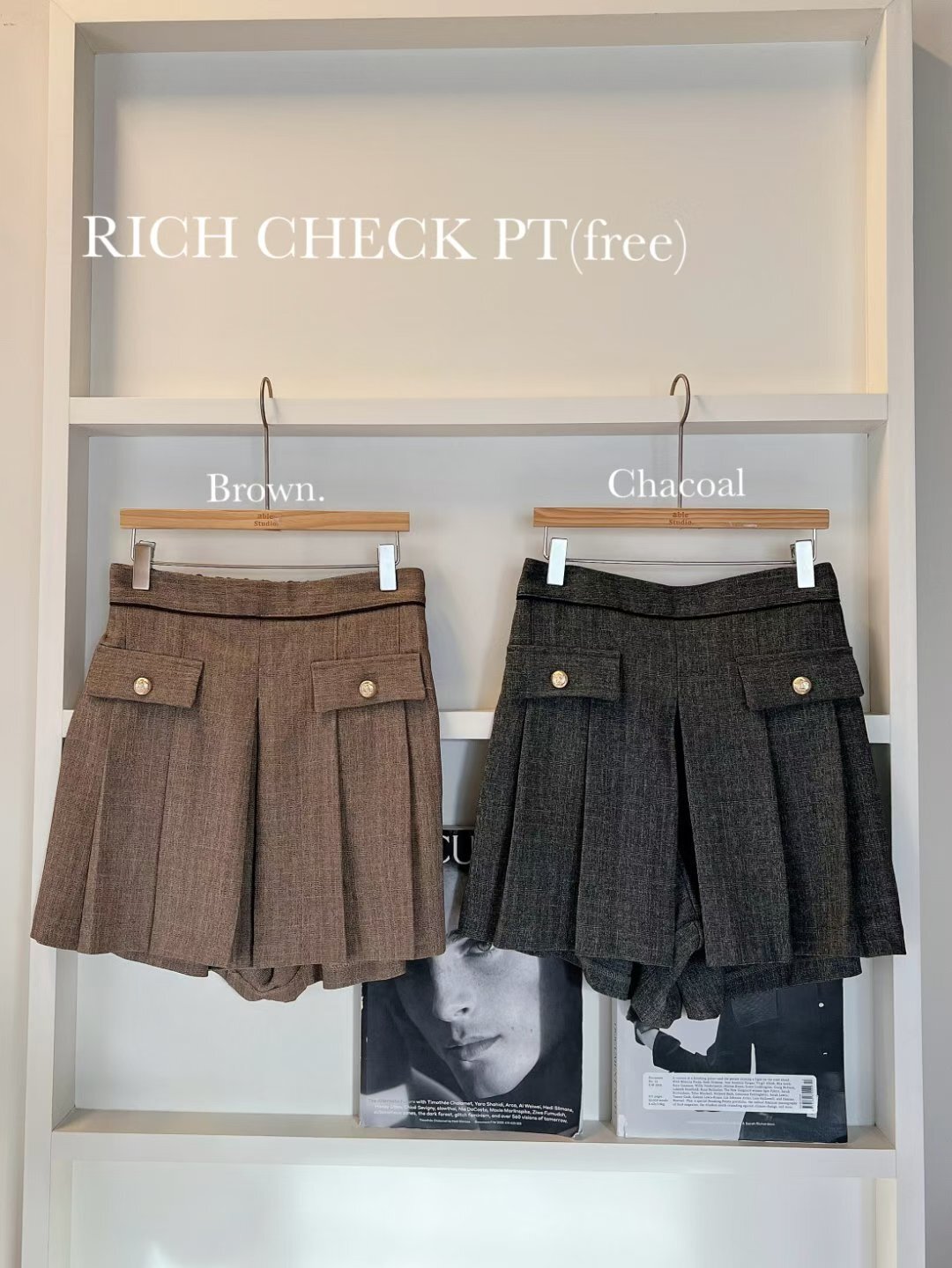 AS5003 學院風百褶下擺短裙褲