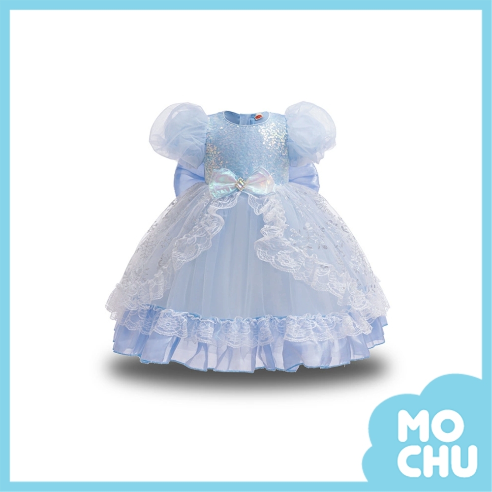 蓬蓬袖冰公主紗裙洋裝(兩色)