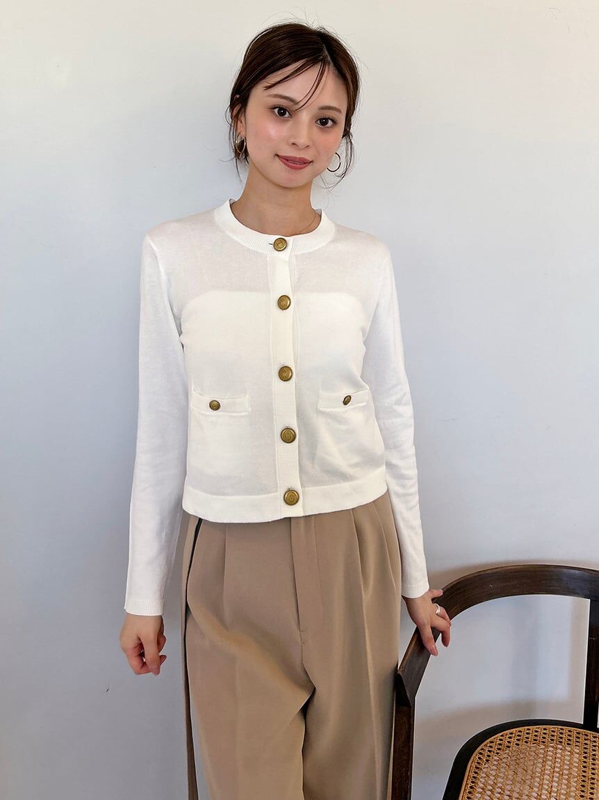 [預購] 折扣 SNIDEL 金釦針織開襟衫