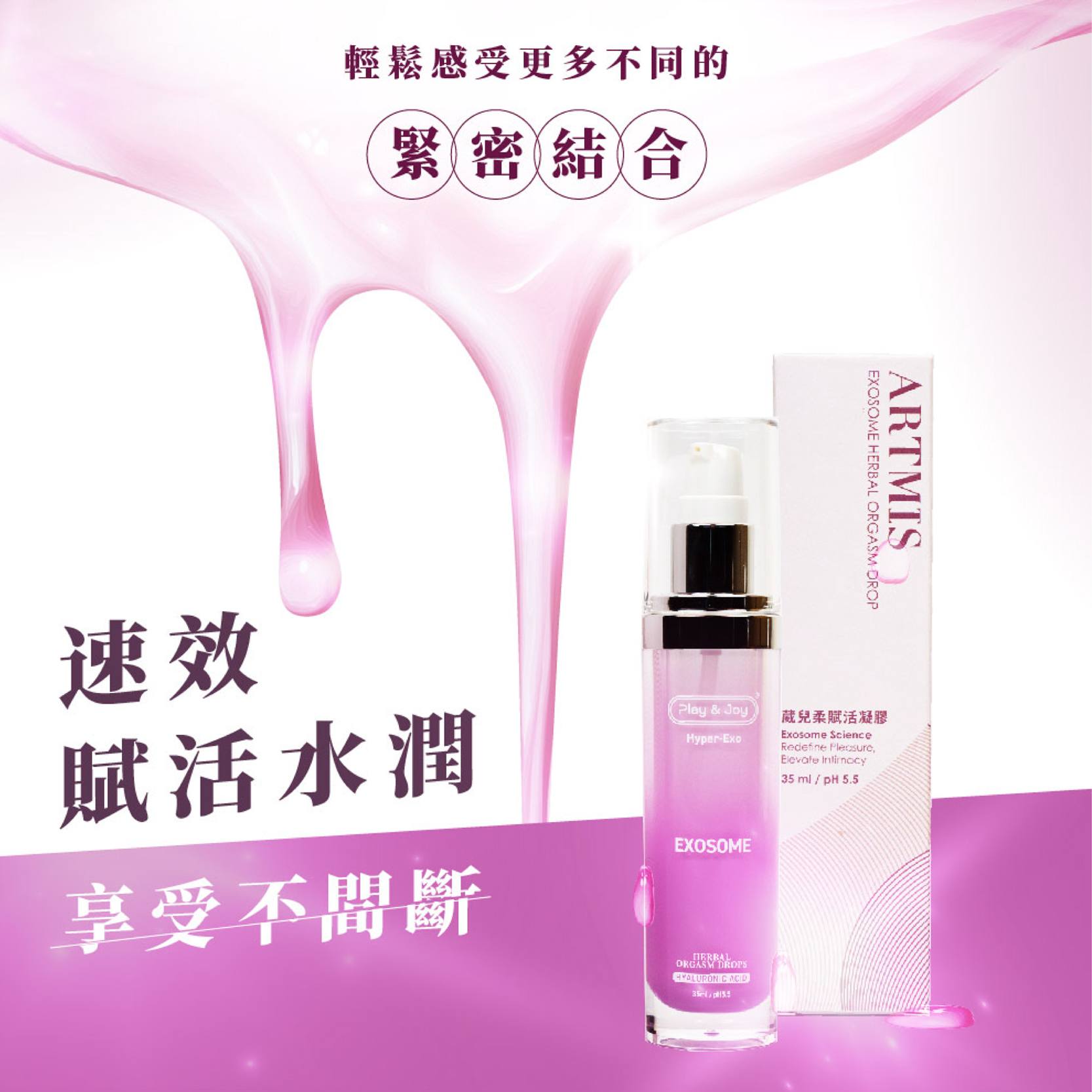 葳兒柔私密賦活凝膠,LAY&JOY,PLAY&JOY 潤滑液,潤滑液,水性潤滑液,矽性潤滑液,高潮液,潤滑液膠囊,隱形潤滑液膠囊,男性清潔乳,男性養護液,口交液