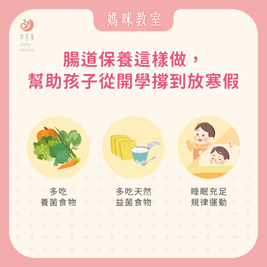 幸孕果媽咪教室 開學了！腸道健康顧得好，防護病毒沒煩惱～