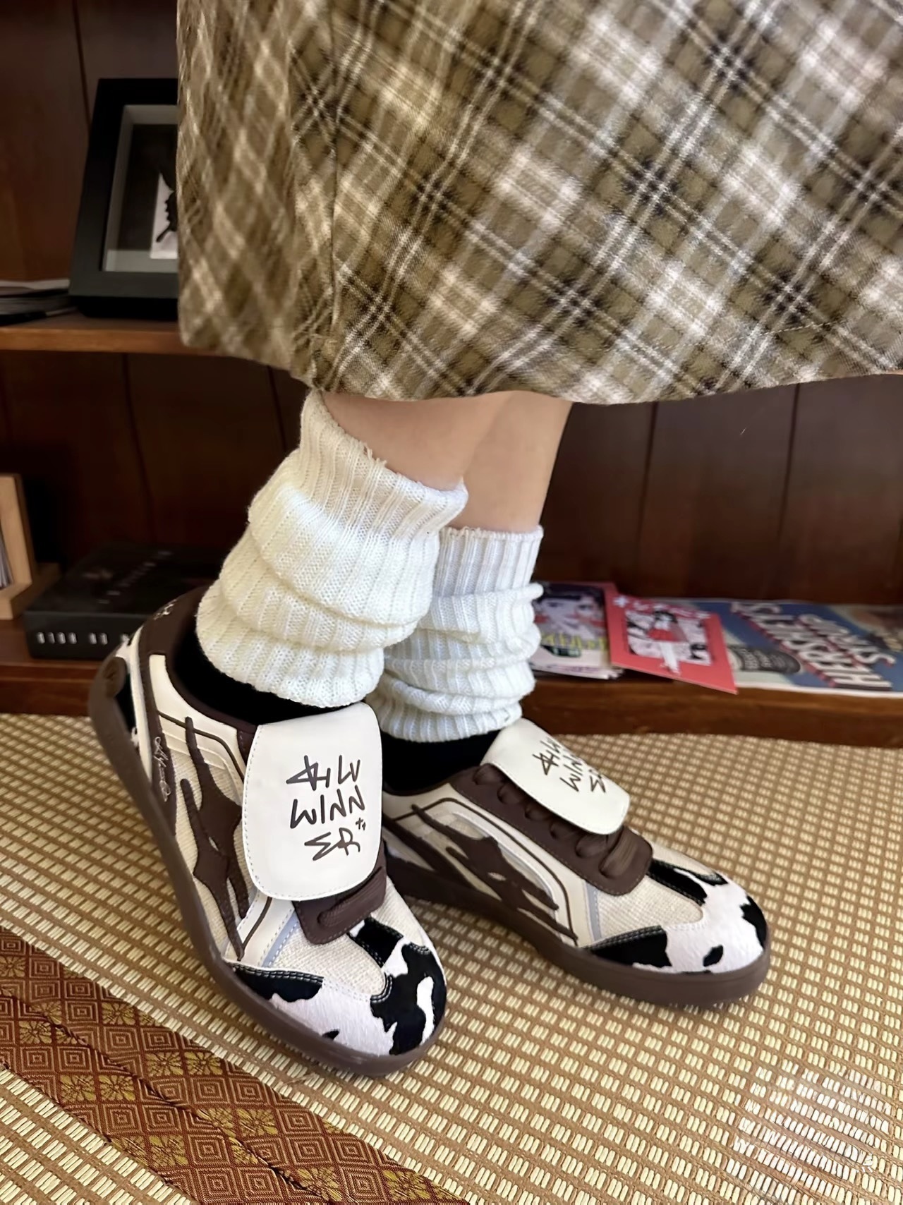 KTQ STORE ‧ Killwinner 乳牛紋 德訓鞋 焦糖底 KWDX23110635