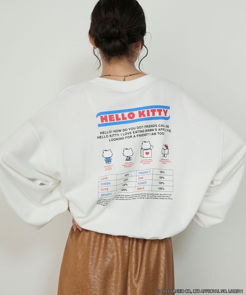 日本🇯🇵連線 Forksy x HELLO KITTY 凱蒂貓 印花燈籠袖大學T 長袖 印花 插畫風 寬鬆 落肩 oversized 休閒 4款(任買兩件711免運)/預購