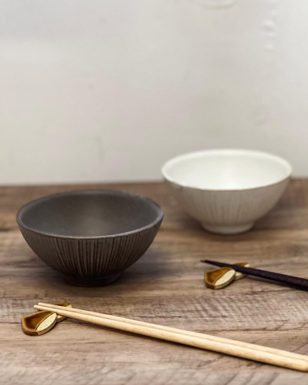 益子燒 SEN 十草飯碗 (一對)｜職人 若林健吾