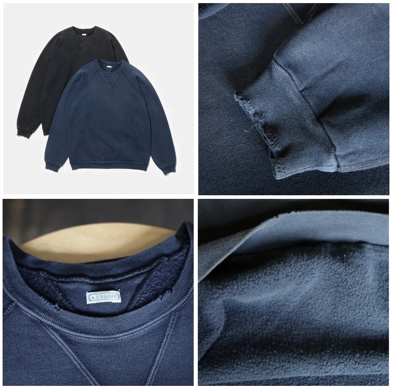11/6 RE-STOCK: A.PRESSE 2025 A/W VINTAGE DOUBLE V SWEATSHIRT CRASH (25AAP-05-11) - PRE ORDER ITEM (預訂中)