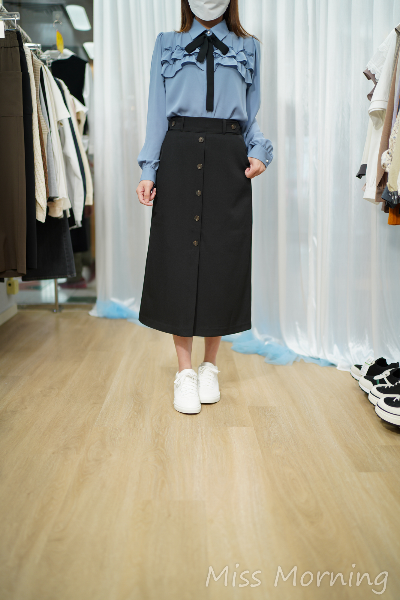 美麗雪紡上衣(14785)&一排鈕免燙裙(34011)