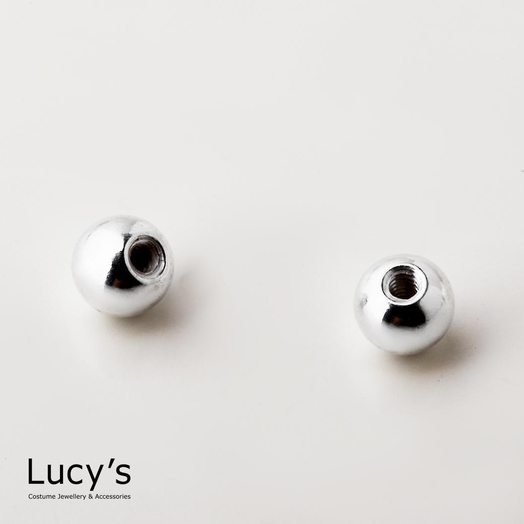 Lucy's 純銀圓轉珠 (銀) (一對)