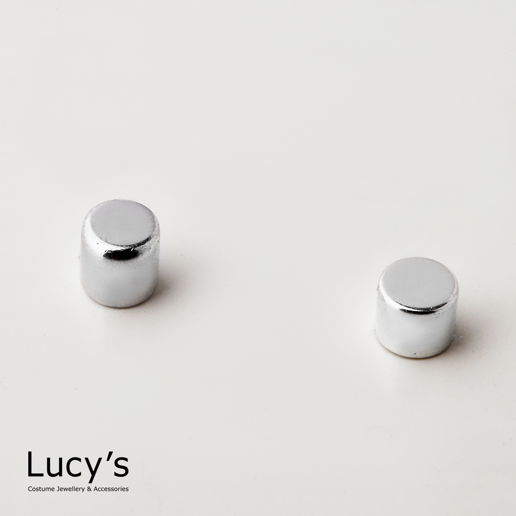 Lucy's 純銀圓柱轉珠 (銀) (一對)