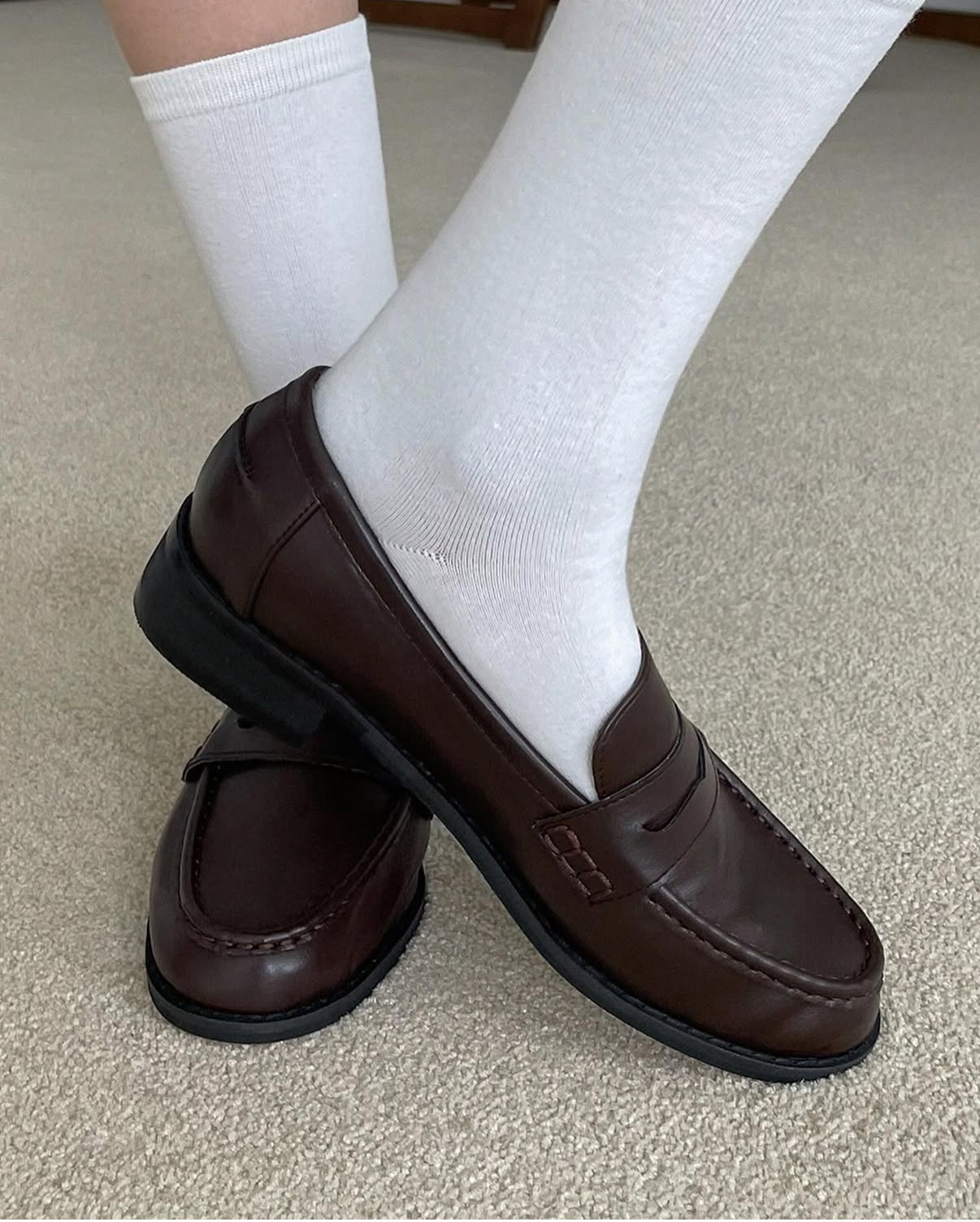 3cm 低調皮革便士樂福鞋 [ 2色 / 230-250 ]