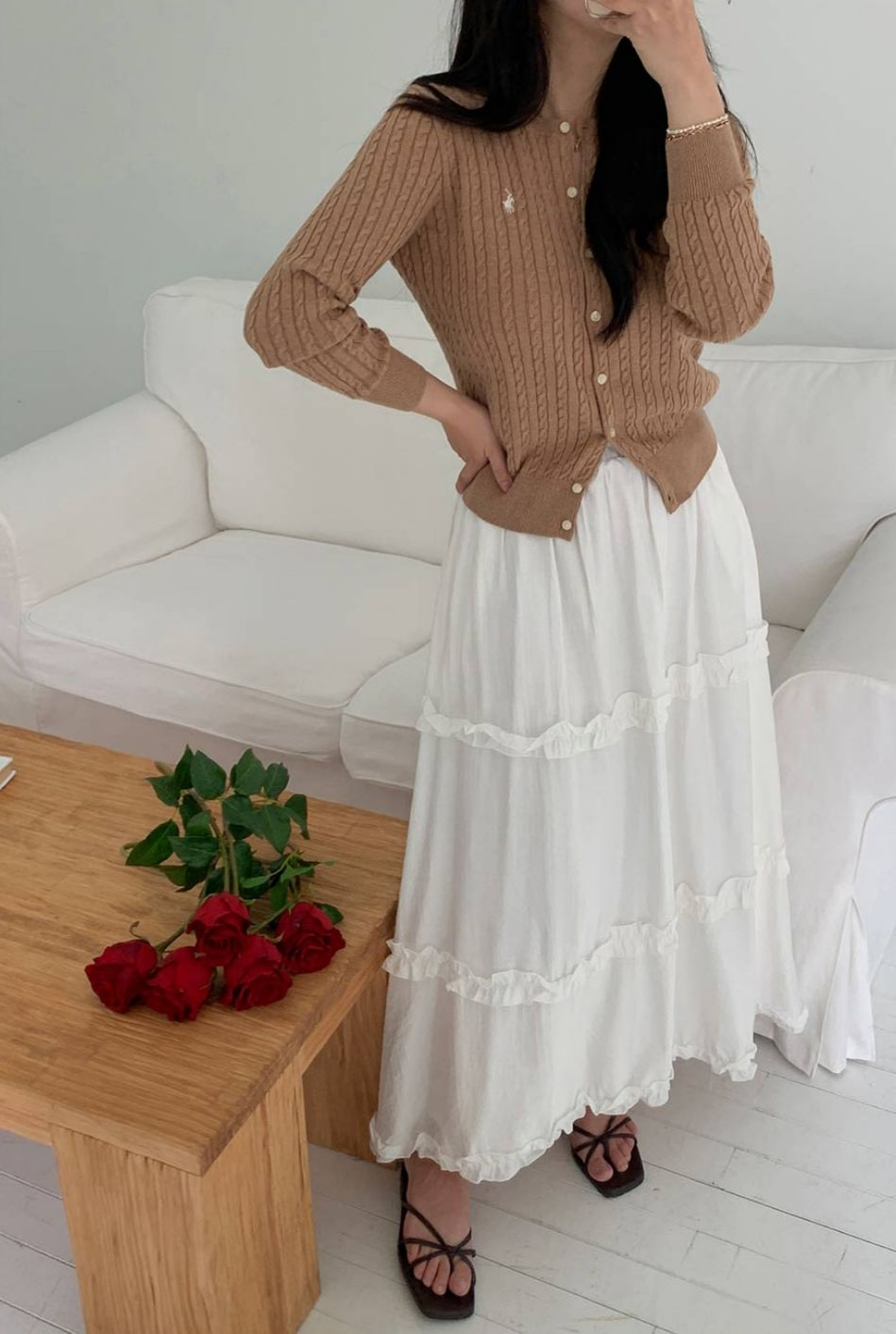 Ralph Lauren Polo Kids Cotton Cardigan(Camel)