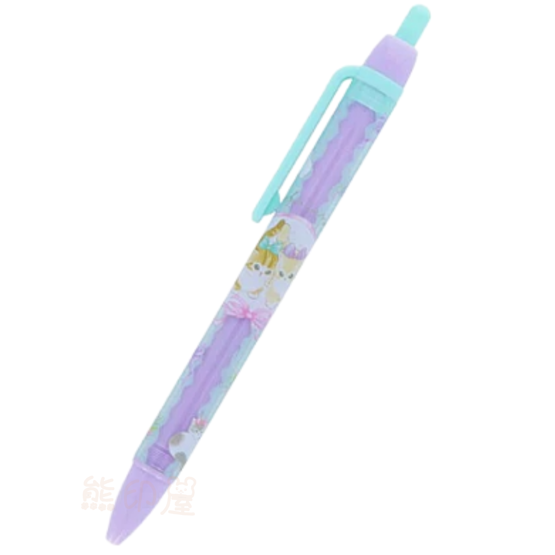 日本Mofusand貓貓蝴蝶結款黑色原子筆 日本製