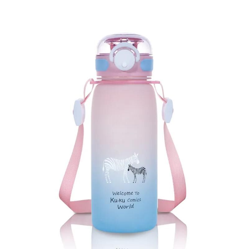 KUKU 彈蓋鎖扣漸變水壺 550ml