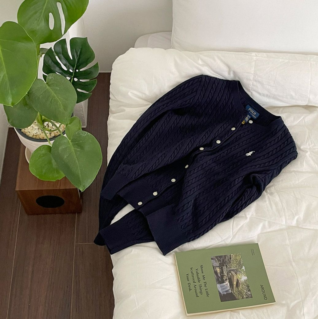 Ralph Lauren Polo Kids Cotton Cardigan(Navy)