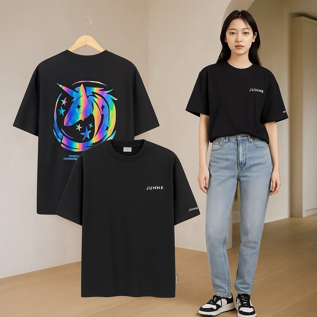 【預購】AKR091512 CARLOS JUNHET 鐳射反光短袖上衣