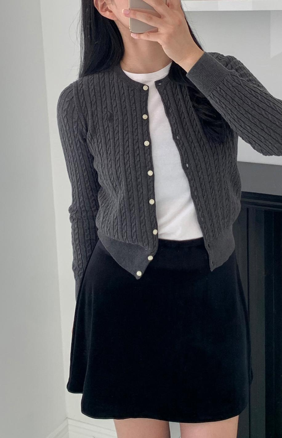 Ralph Lauren Polo Kids Cotton Cardigan(Dark Grey)