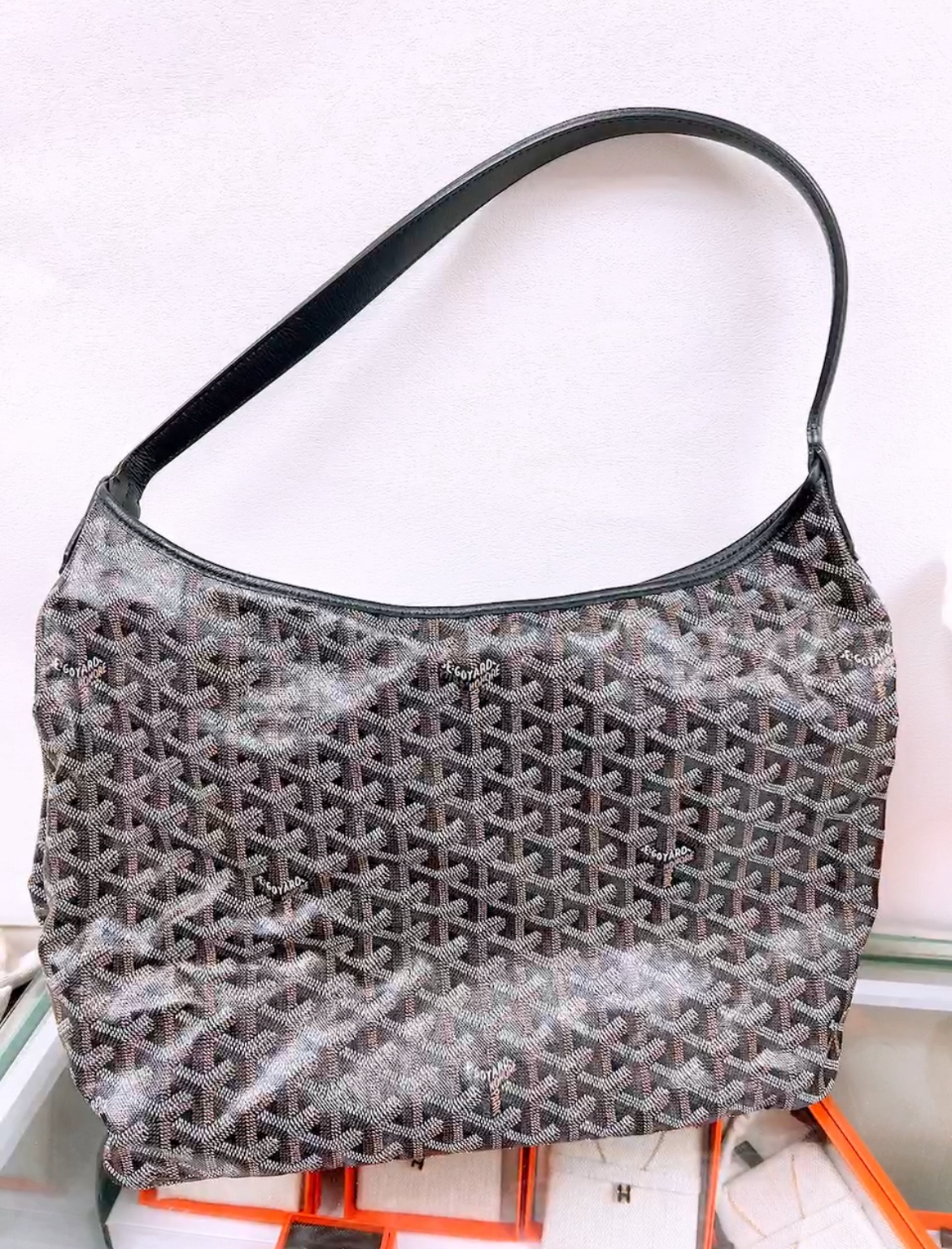 Goyard boheme hobo black (pouch with heart)