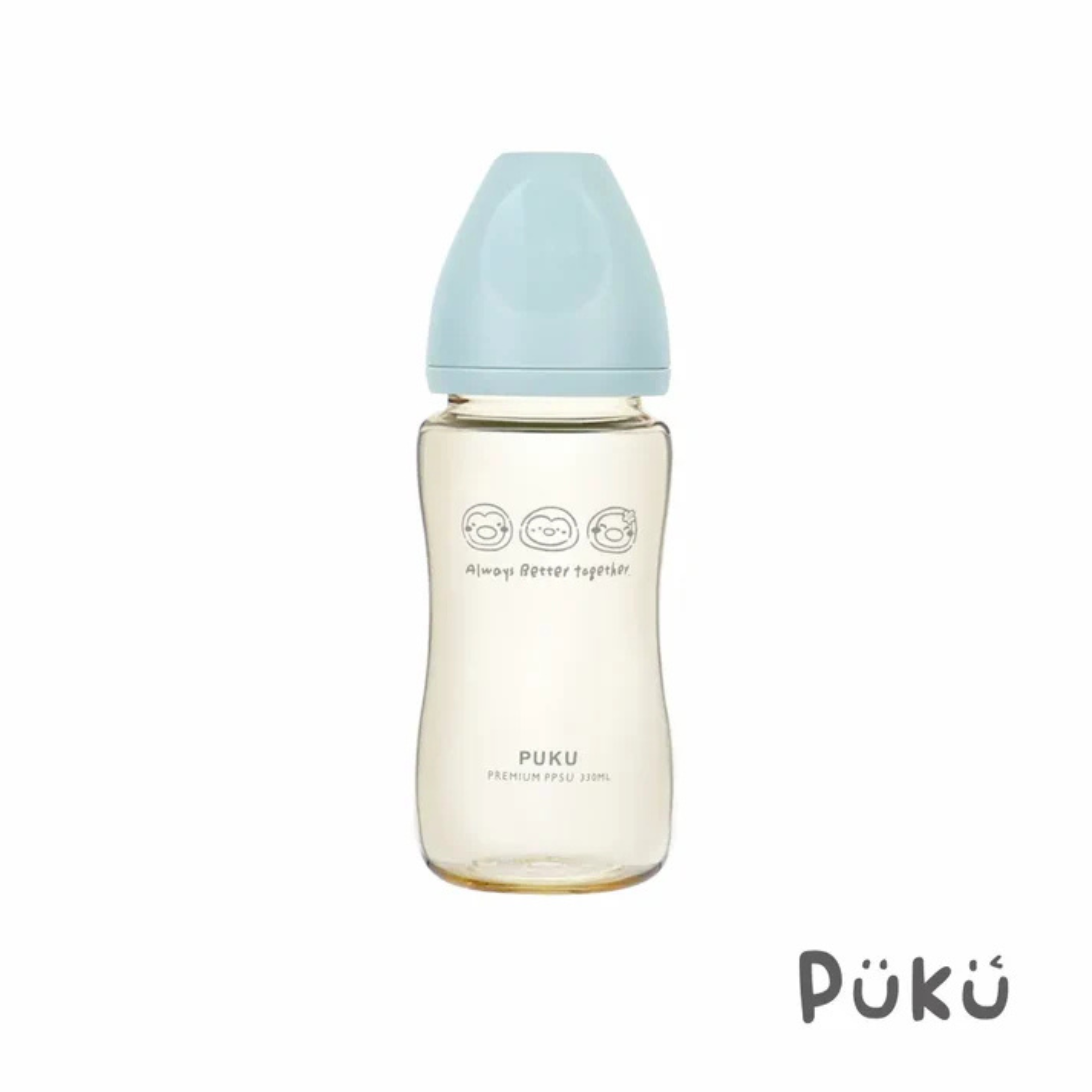 Puku 飽飽歐蕾PPSU寬口練習奶瓶330ml