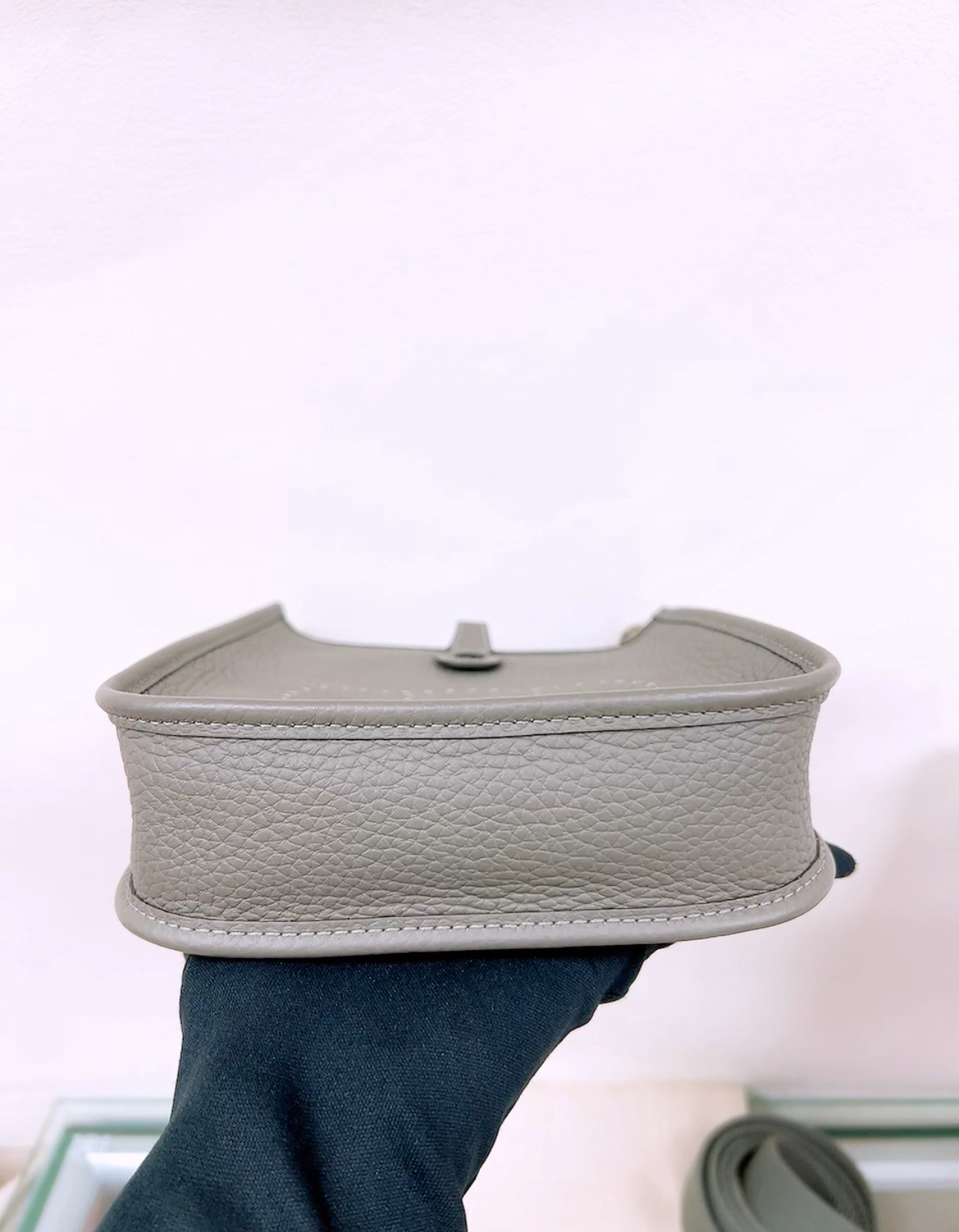 Hermes mini evelyne (gris meyer PHW/ stamp B)