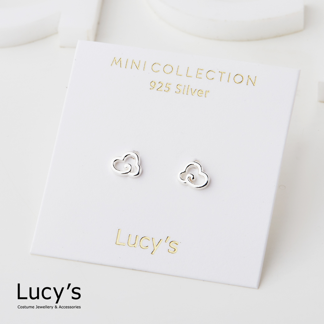 *925純銀〔輕銀系列〕小雲朵 耳環 (126455)