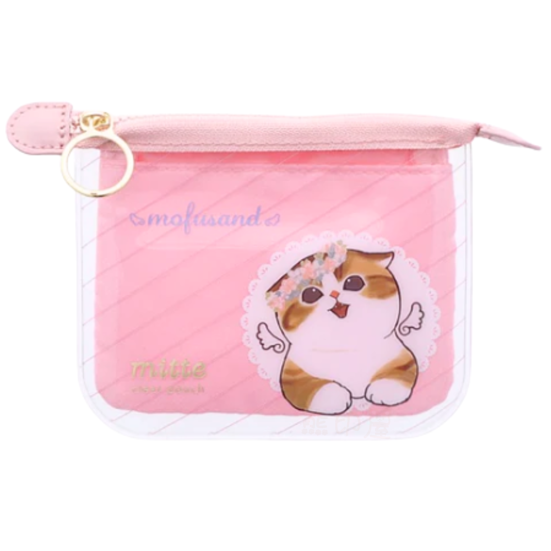 Mofusand天使貓透明小袋 散銀包  萬用袋