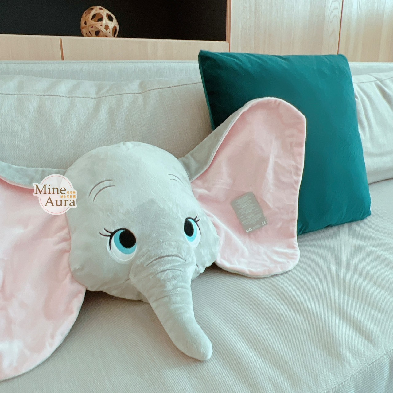 (現貨) 小飛象 Dumbo 大頭造型 抱枕 靠墊 -香港迪士尼樂園