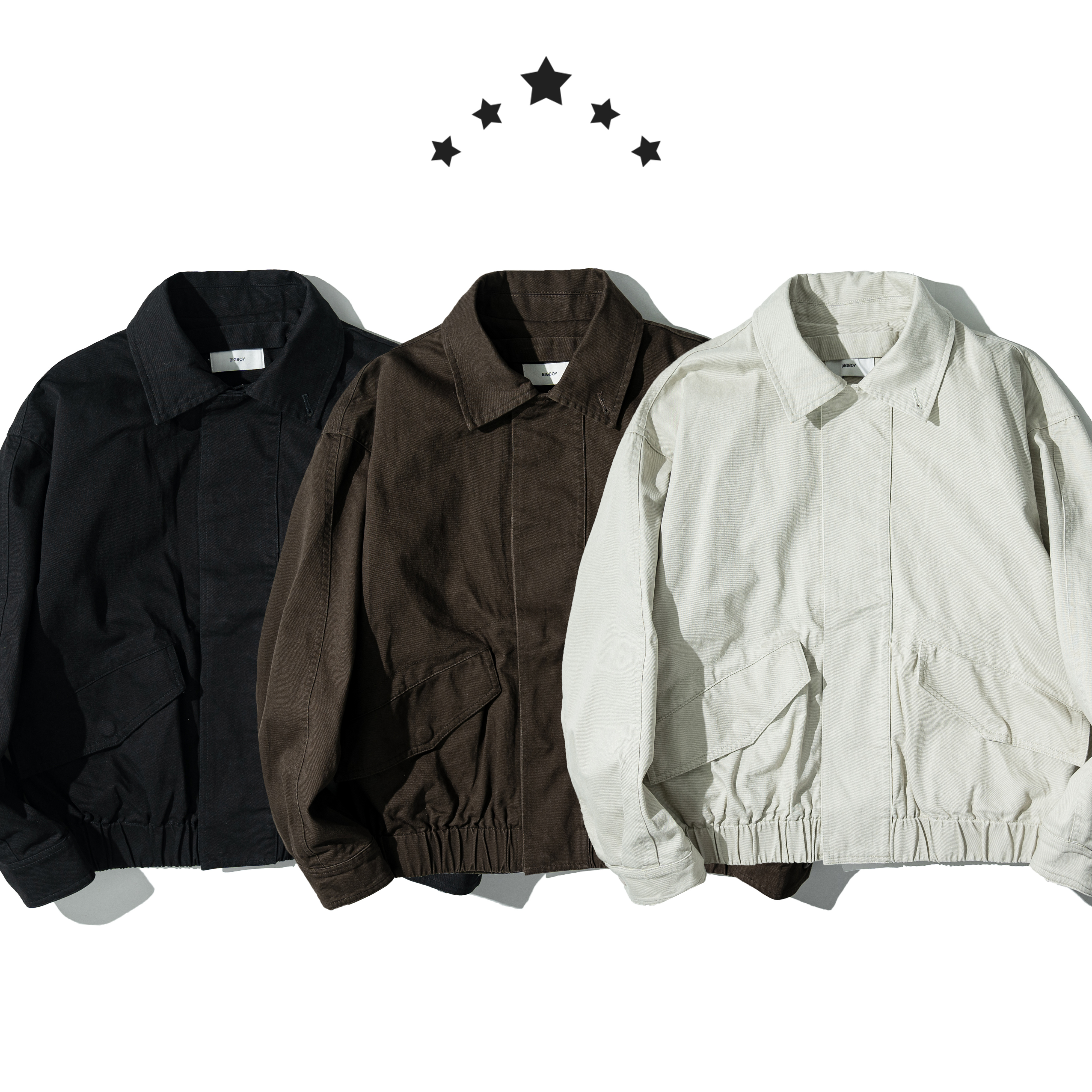 Cropped Bomber Jacket 寬短 翻領 飛行外套 [B-2573]