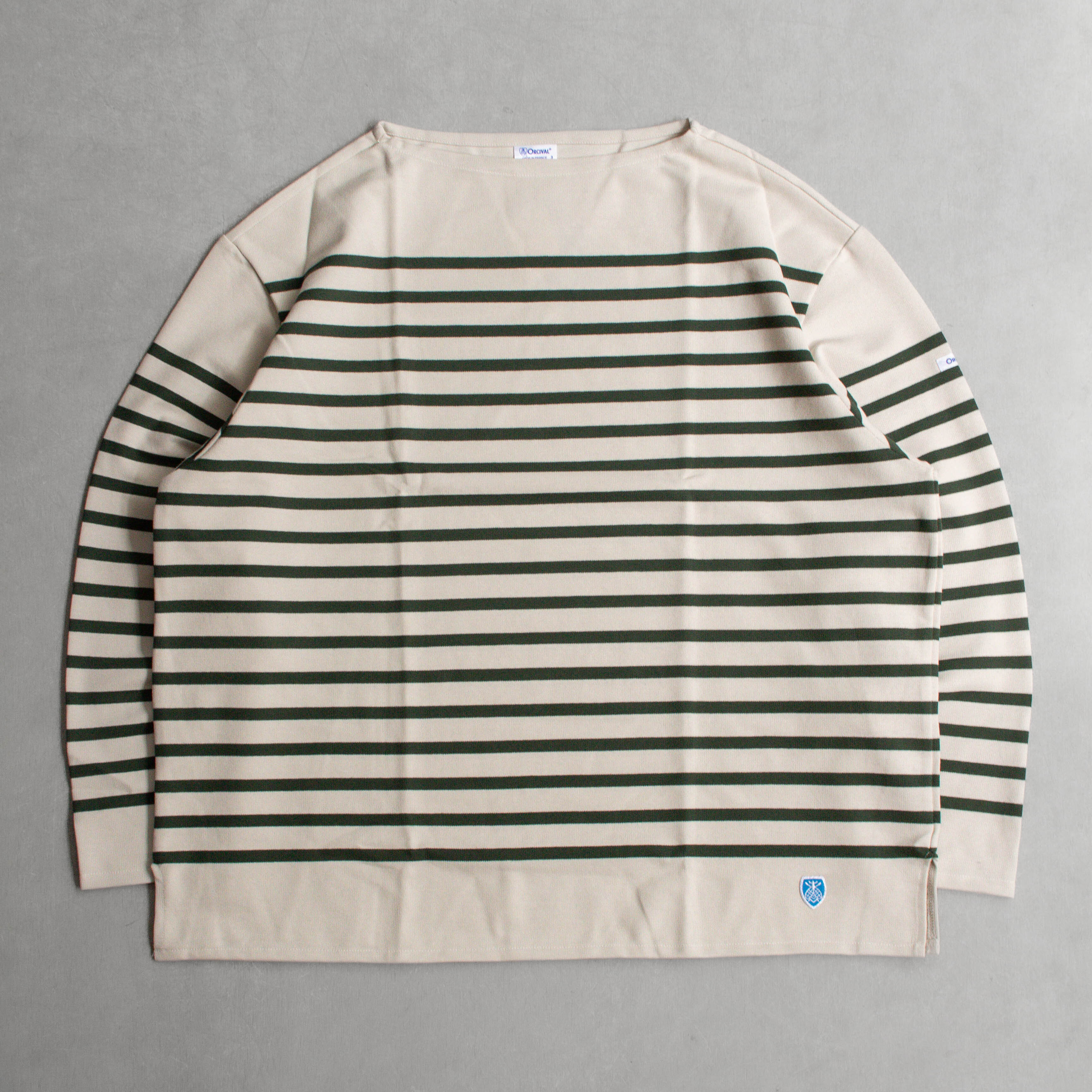 ORCIVAL MEN RACHEL WIDE BASQUE SHIRT 法國製 男裝 寬版 條紋 船領 長袖 T恤 #6231